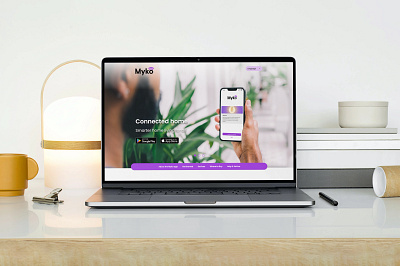 Website design for Myko app: Smart home living for all graphic design ui web design website design