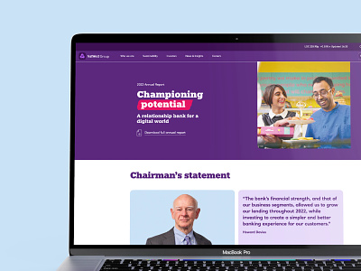Natwest's Online Annual Report webpage design graphic design mobile design reporting ui web design website design
