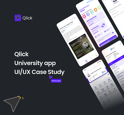 UI / UX Case Study | Qlick : University wide Application case study design education figma higher studies product ui university ux