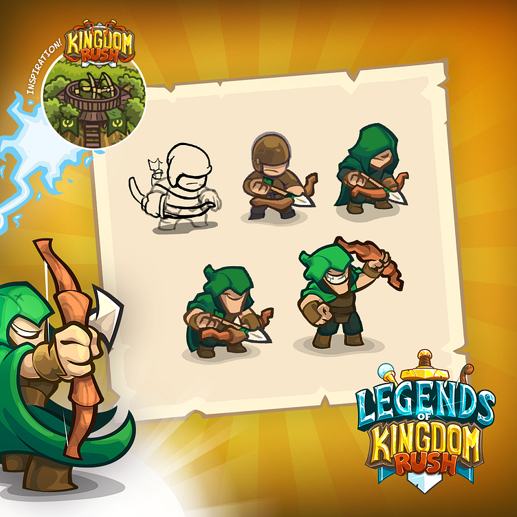 Legends of Kingdom Rush: showing the characters! by Steven on Dribbble