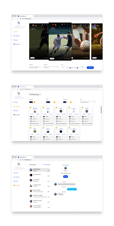 Prospects Soccer Scouting appdesign football scout uidesign webapp