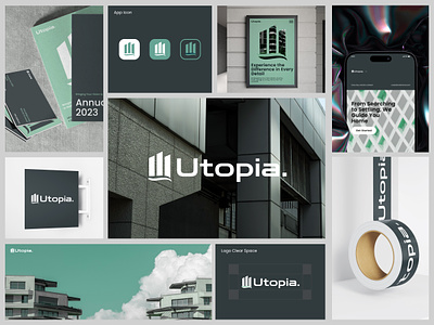 Utopia Branding brand identity branding branding real estate identity logo logo design logo identity logo type real estate visual visual identity
