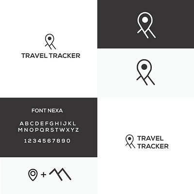 TRAVEL TRACKER branding creative logo design graphic design illustration location logo logo logodesign minimalist logo vector