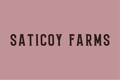 Saticoy Farms brandidentity logo logodesign logoinspiration logotype typographylogo