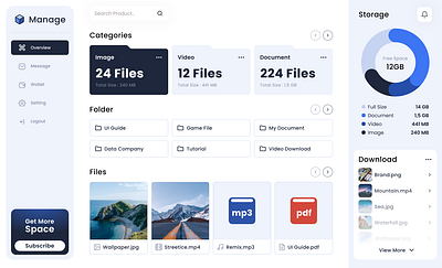 File Management Dashboard apps dashboard file manage management mobile organize uiux