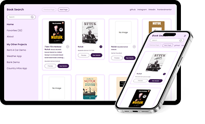 Book Search & Book Shelf Web App app front end graphic design ui ux web design