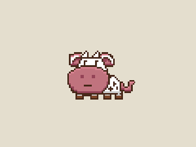 pixel cow illustration animal cute cow cute animal pixel cow