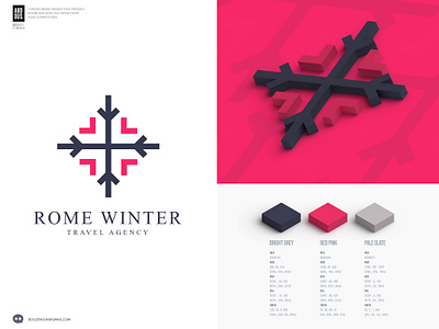 Rome Winter agency brand design branding design graphic design graphiste logo motion graphics travel agency travel logo ui