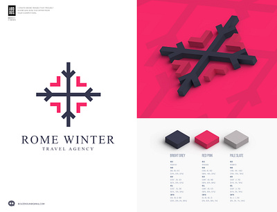 Rome Winter agency brand design branding design graphic design graphiste logo motion graphics travel agency travel logo ui