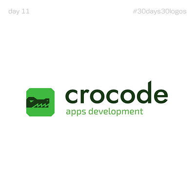 Crocode - apps development app apps development branding code croco design graphic design green it logo