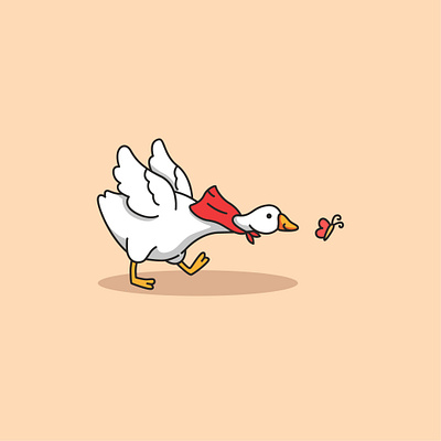 cute goose animal cartoon cute design funny goose graphic design illustration