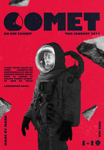 Art Exhibition Poster for Comet brand advertising branding colors comet brand dailylogochallenge exhibition graphic design layout logo marketing poster design