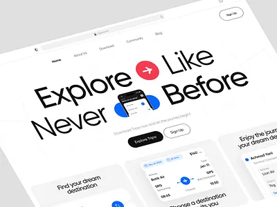 Tripa - Travel Website flight booking landing page ticket booking travel travel website trip tripa ui design web web design website website design