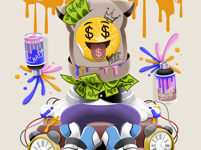 The Cost of Greed artwork character character design clothing colorful cute design digital drawing funny graffiti graphic graphics illustration logo swag t shirt design trippy vector vector design vintage