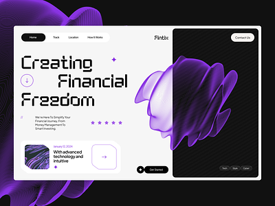 Finance Website - Fintix banking design dollar finance financial fintech hero section money payment ui user interface ux wallet web design website