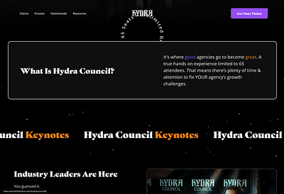 Hydra Council branding design figma graphic design landing page web web design webflow website