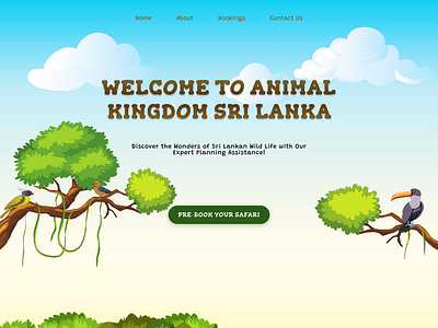 Sri Lankan Animal Kingdom Landing Page 🐘🌳 landing page sri lanka uiux user interface web application wildlife wildlife landing page zoo zoo landing page zoo ui