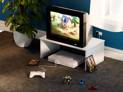 Playstation one 3d 3d station