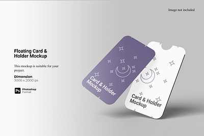 Floating Card & Holder Mockup promotion