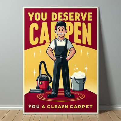 Carpet Cleaning Post Designed graphic design