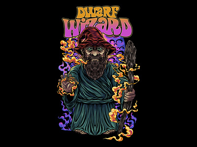 Dwarf Wizard Illustration hat