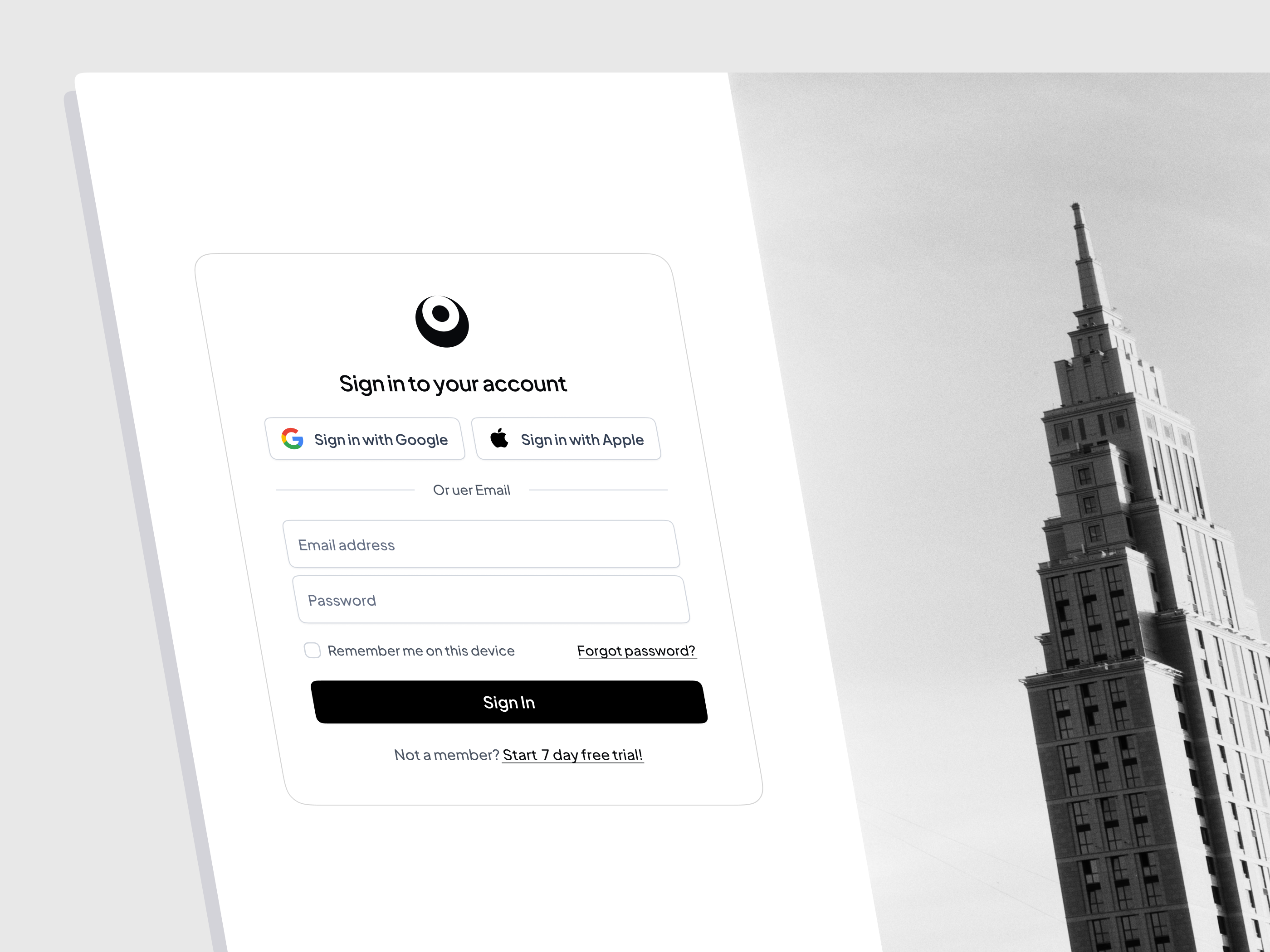 Sign In ahmed tamjid app design card sign in sign up ui design