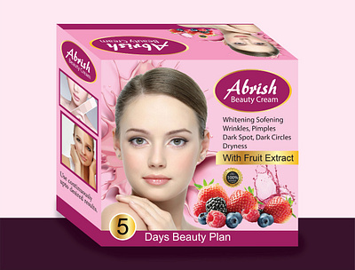 Abrish Beauty Cream, Box Packaging Design beauty cream box