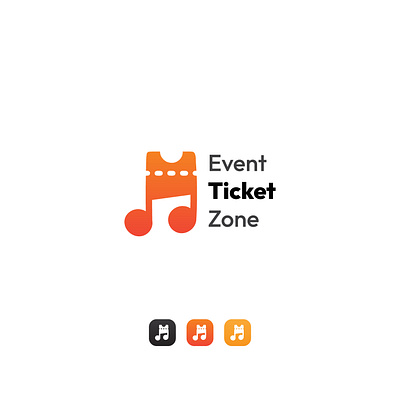 Ticket Logo - Concept branding logo music ticket