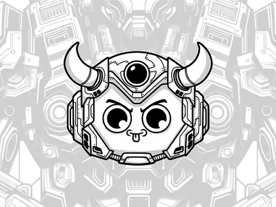 Mechanical Head Armor armor cartoon character character design design graphic design head illustration mecha mechanical robot vector