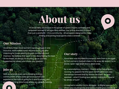 About Us Page for Sports Website branding figma product design sports website ux design web design