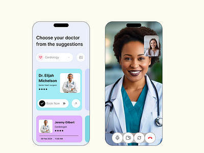 Doctor App branding doctor doctor app design figma minimalist design product design ux design