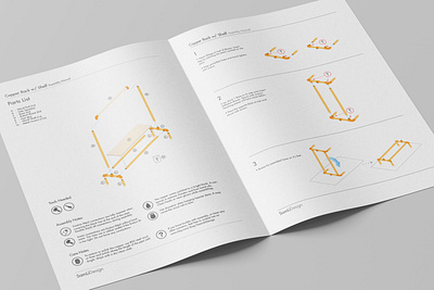 Assembly Manual furniture illustration industrial design isometric manual technical