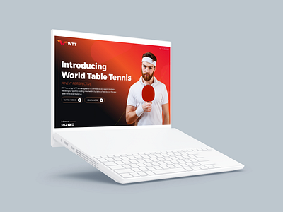 World Table Tennis Landing Page adobe xd branding ui