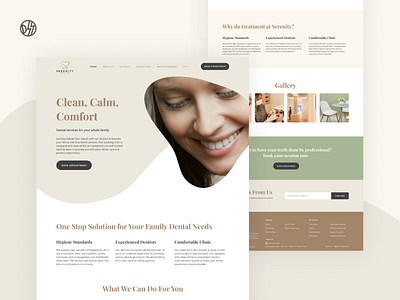 Serenity - Dental Clinic Website dental dental care dental clinic ui uiux ux website website design