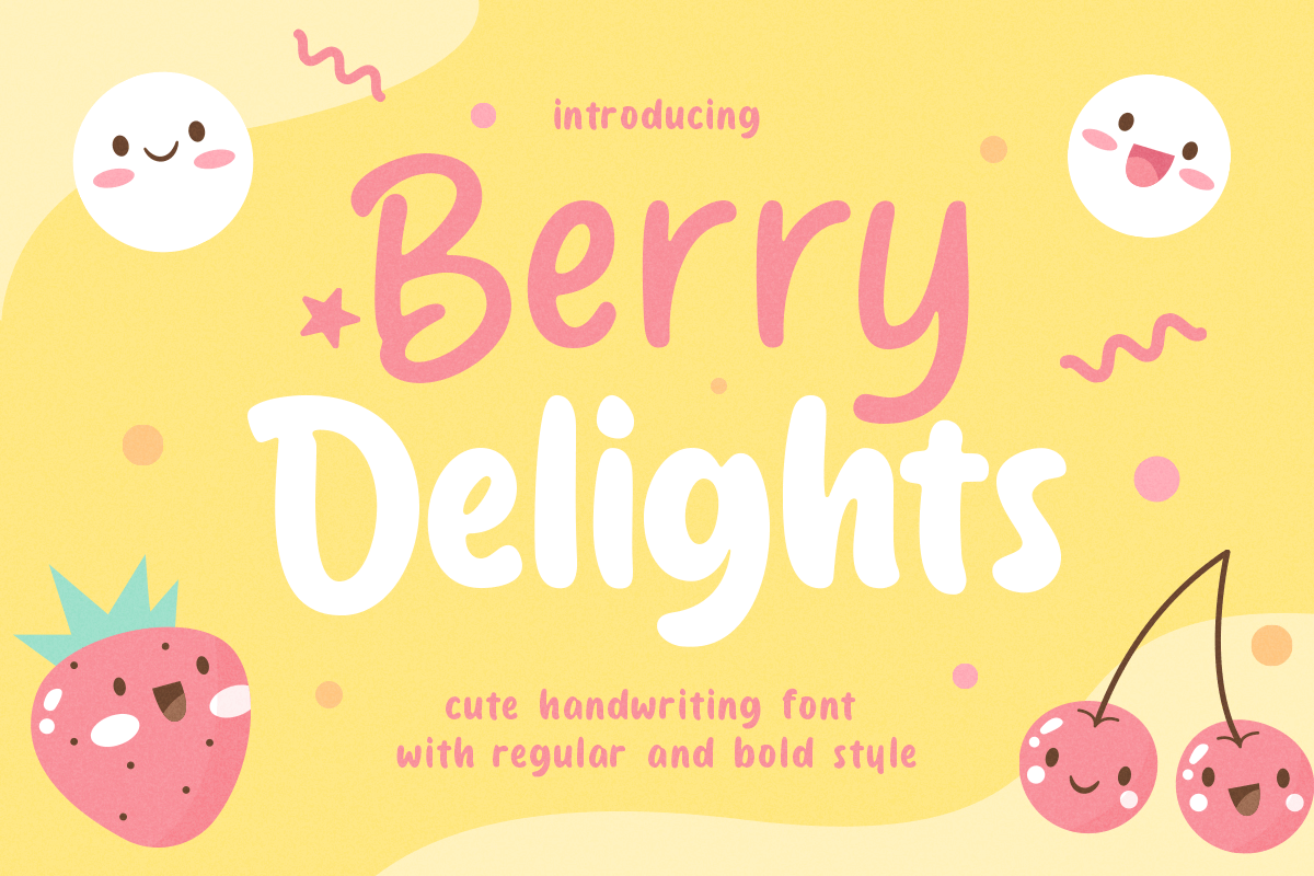 Berry Delight - Cute Handwitting Font bold font freebies