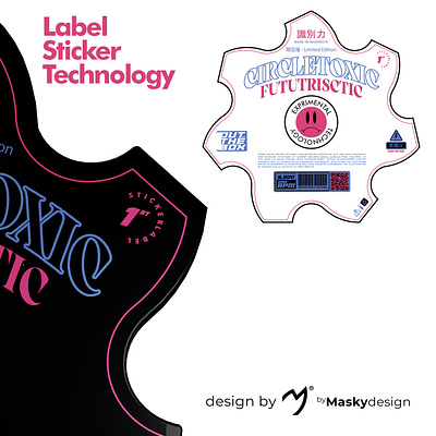 "CIRCLETOXIC FUTURISTIC" Label Stiker Tech Cyberpunk branding design graphic design illustration indonesian label sticker ui vector