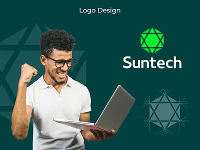 SunTech - A Tech Logo brand identity branding creative design graphic design logo logo design minimal minimal logo modern tech logo technology visual identity