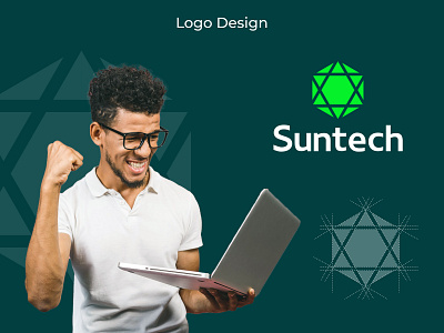 SunTech - A Tech Logo brand identity branding creative design graphic design logo logo design minimal minimal logo modern tech logo technology visual identity