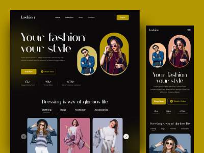 Fashion Landing Page clothing e commerce ecommerce efatuix eftear fashion fashion e commerce fashion landing page fashion website homepage kittyuix landingpage online shopping shop shoping store style ui design uiux website design