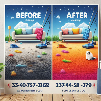 Carpet Cleaning Poster Designed graphic design
