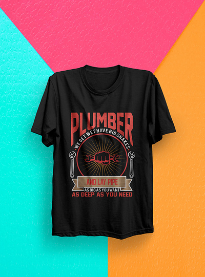 I will do create Vintage Plumble T shirt design branding design graphic design illustration logo motion graphics plumble t shirt t shirts typo typography t shirt design vintage t shirts design