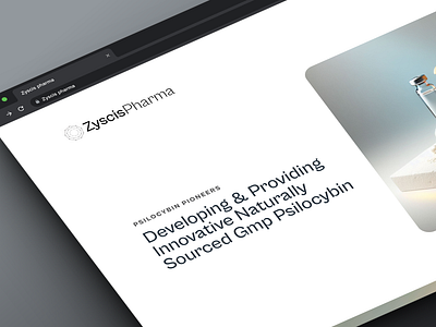 Zyscis pharma- homepage Design homepage medicine pharma product design web design