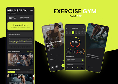 Exercise GYM - Gym App graphic design ui uiux user interface