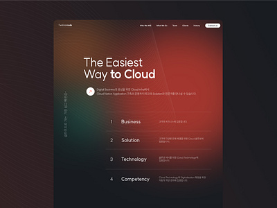 Cloud Solution Landing Page. 3d animation branding concept dark design develop graphic design homeapge illustration landing landingpage logo orange page twolinecode ui web