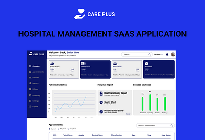 Hospital management SaaS application design dashboard design saas ui ux