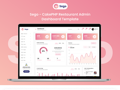 Sego - CakePHP Restaurant Admin Dashboard Template cakephp creative design dribble graphic design product design social media post template ui uiux user experience user interface web web design website