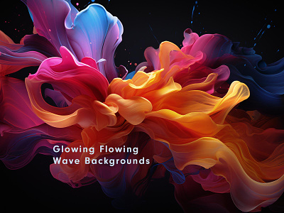 Abstract Digital Background With Glowing Flowing Wave texture