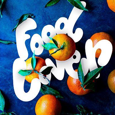 Foodlover blue branding design food foodie graffiti graphic design handstyle illustration lettering logo love orange procreate typography vector
