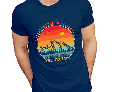 I will do create hiking Vintage t shirt design branding design graphic design illustration logo motion graphics t sh t shirts typography t shirt design vintage t shirts design