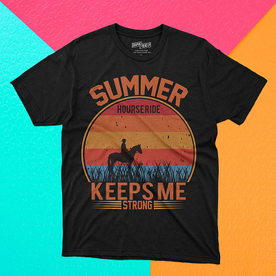 I will do create summer vintage t shirt design 3d animation branding design graphic design illustration logo motion graphics t shirts typography t shirt design ui vintage t shirts design